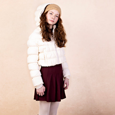 Ruched Bomber - Cream