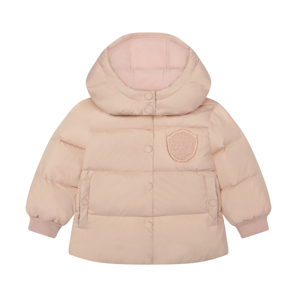 Baby Jacket with furry patch - Petal Pink