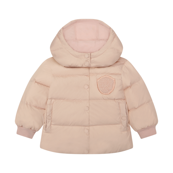 Baby Jacket with furry patch - Petal Pink